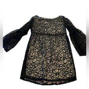 Black lace cocktail New Years Eve or Christmas party semi formal Women’s dress